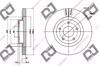 Тормозной диск DJ PARTS BD1199